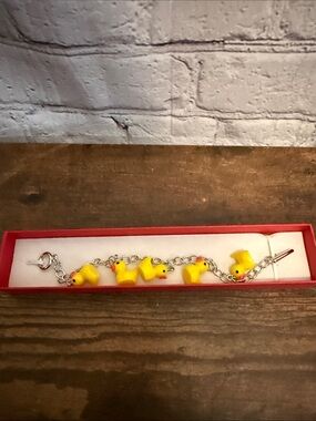 Yellow Duck Charm Bracelet